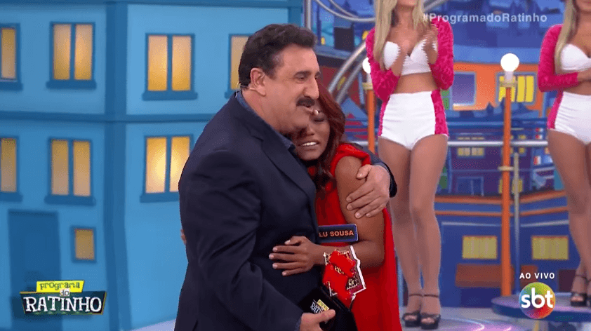Ratinho durante o quadro 'Dez ou Mil'. (Foto: Reprodução/SBT)