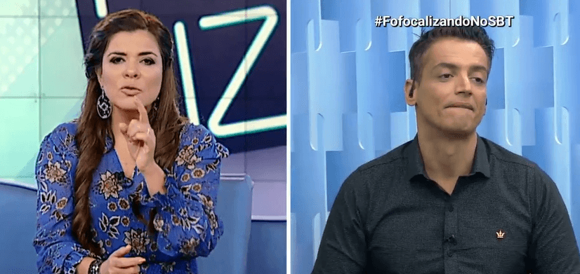 Mara e Leo Dias no Fofocalizando (Foto: Reprodução/SBT)