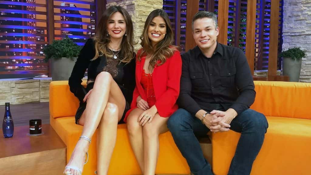 Luciana Gimenez, Munik Nunes e Anderson Felício no Luciana By Night (Divulgação/ RedeTV!)