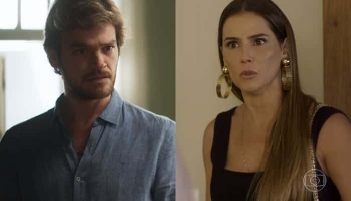 Beto (Emilio Dantas) e Karola (Deborah Secco) em cena de Segundo Sol (Foto: Reprodução/Globo)