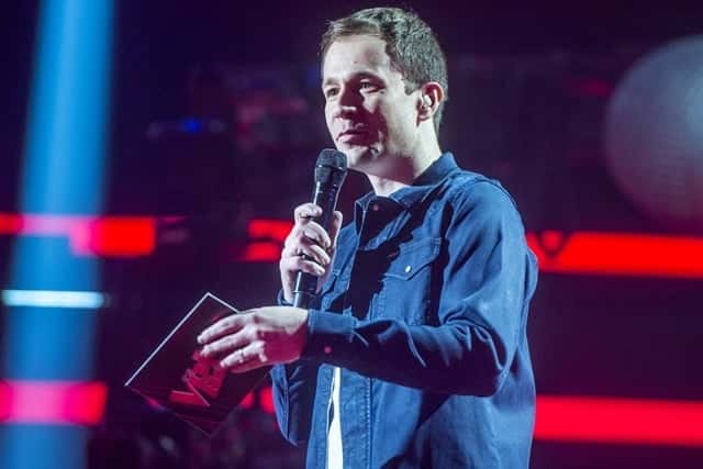 O apresentador no The Voice Brasil (Foto: Globo/Raquel Cunha)