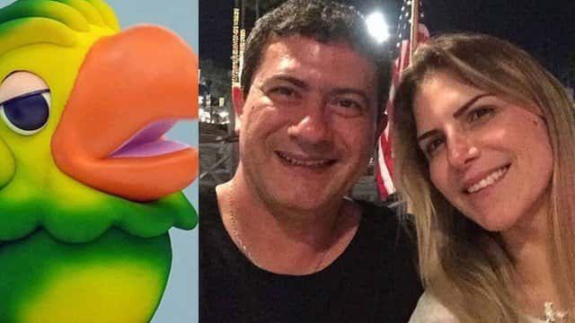 Alessandra Veiga e o ex-marido, intérprete do Louro José (Foto: Divulgação)