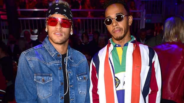 Neymar e Lewis Hamilton são amigos de longa data (Foto: Reprodução)
