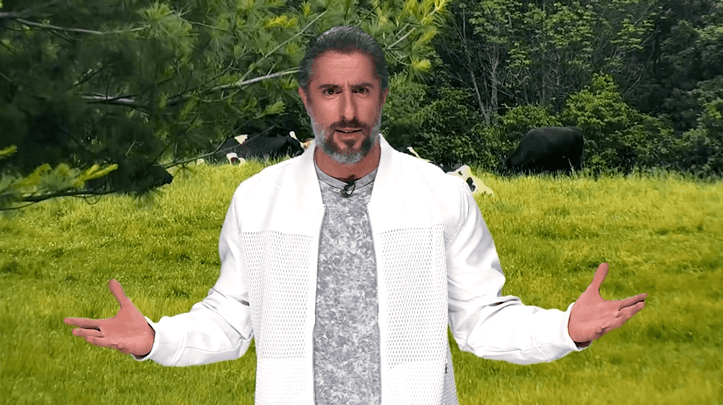 O apresentador Marcos Mion comanda a nova temporada do reality A Fazenda, da Record. (Foto: Reprodução)