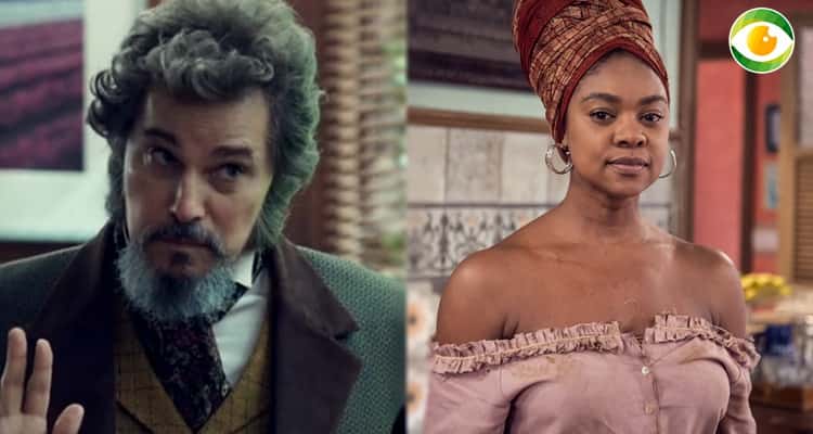 Ex-escrava colocará Dom Sabino em seu devido lugar (Foto: Montagem/TV Foco)