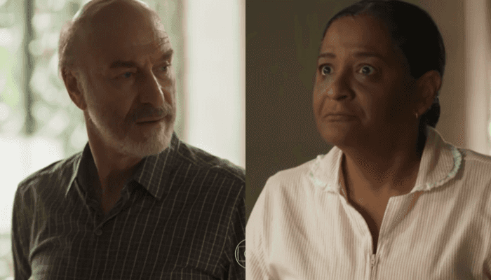 Severo (Odilon Wagner) e Zefa (Claudia Di Moura) em cena de Segundo Sol (Foto: Reprodução/Globo)