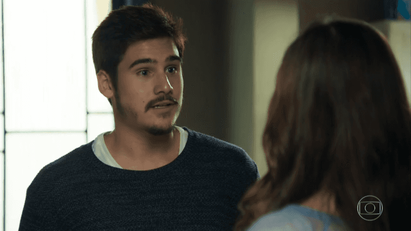 Nicolas Prattes (Samuca) em cena de O Tempo Não Para (Foto: Reprodução/Globo)