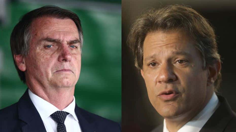 Bolsonaro e Haddad disputam a presidência (Foto: Reprodução)