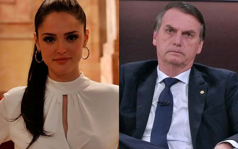 Isabelle Drummond e Jair Bolsonaro (Foto: Reprodução)