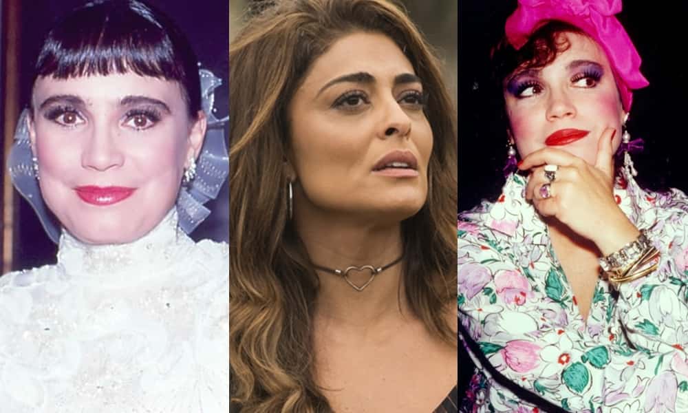 Personagem de Juliana Paes em novela de Walcyr Carrasco será mistura de Porcina com Rainha da Sucata. (Foto: Reprodução/Divulgação/Montagem)