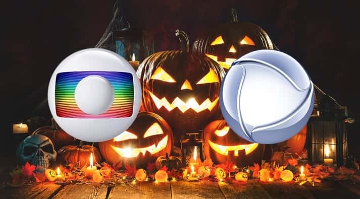 Globo e Record em clima de Halloween (Foto: Reprodução/Montagem)