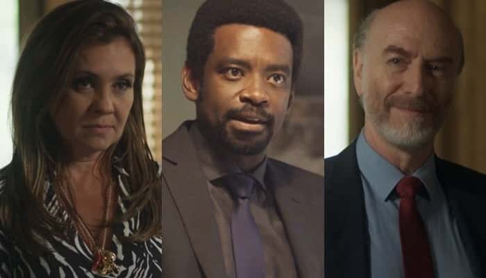 Laureta, Roberval e Severo em Segundo Sol (Foto: Reprodução/Globo/Montagem)
