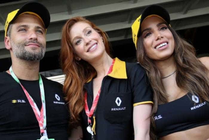 Bruno Gagliasso, Marina Ruy Barbosa e Anitta em evento da Fórmula 1
