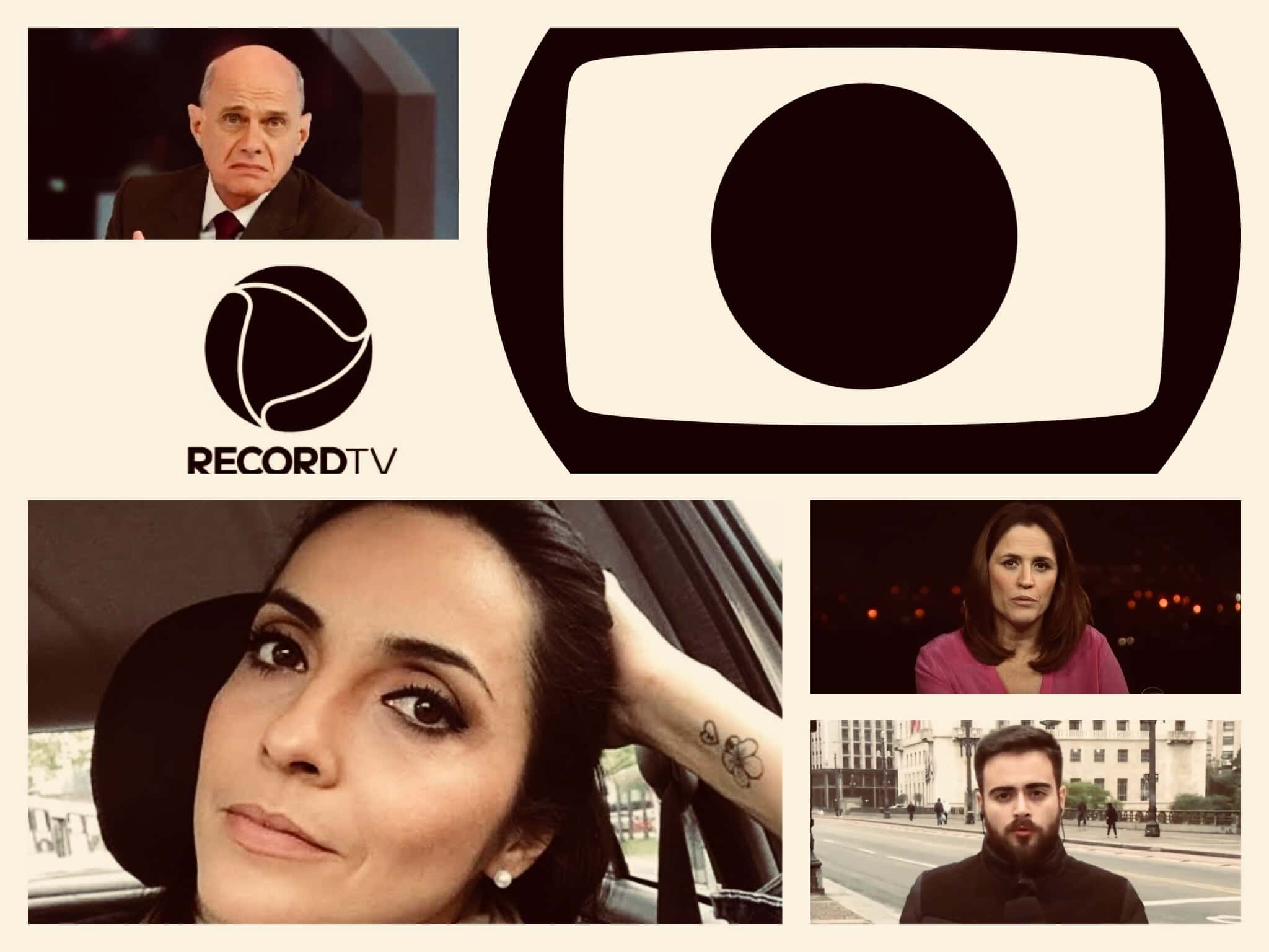 Ricardo Boechat, Izabella Camargo, Ana Luiza Guimarães e Rafael Machado.