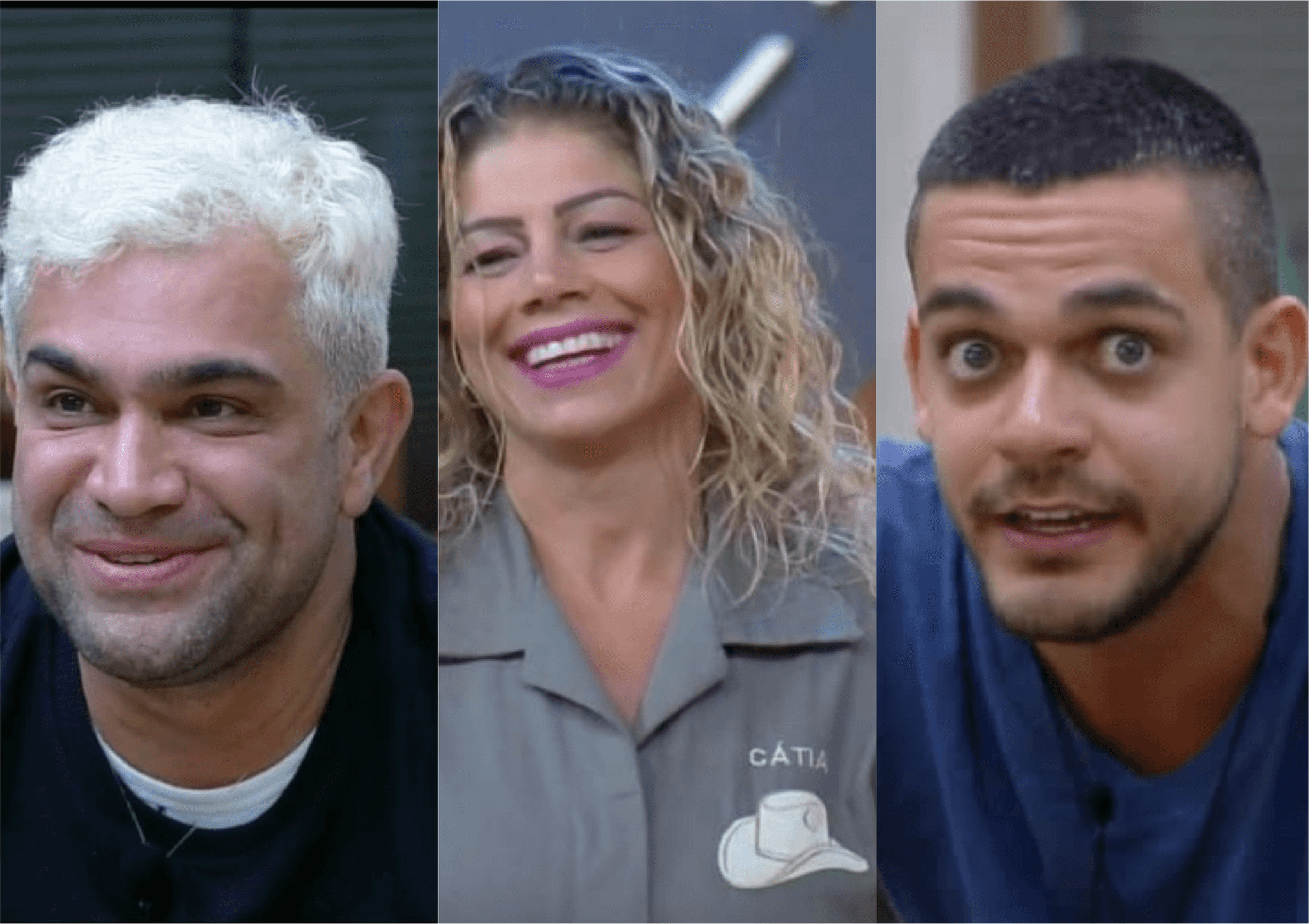 Catia Paganote, Evandro Santo e Rafael Ilha estão na roça da Fazenda 10