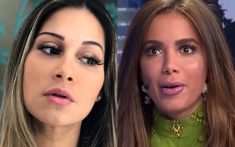 Mayra Cardi e Anitta no Fofocalizando do SBT (Foto: Reprdução)