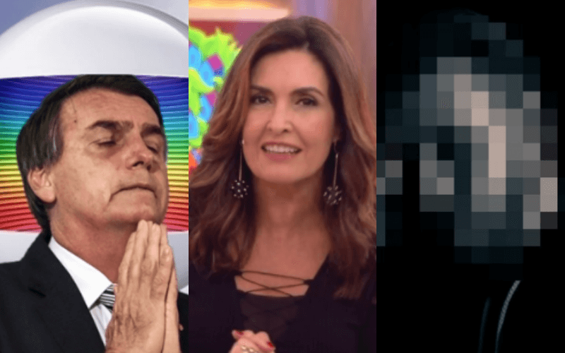 Bolsonaro, Fátima Bernardes e Marcello Melo