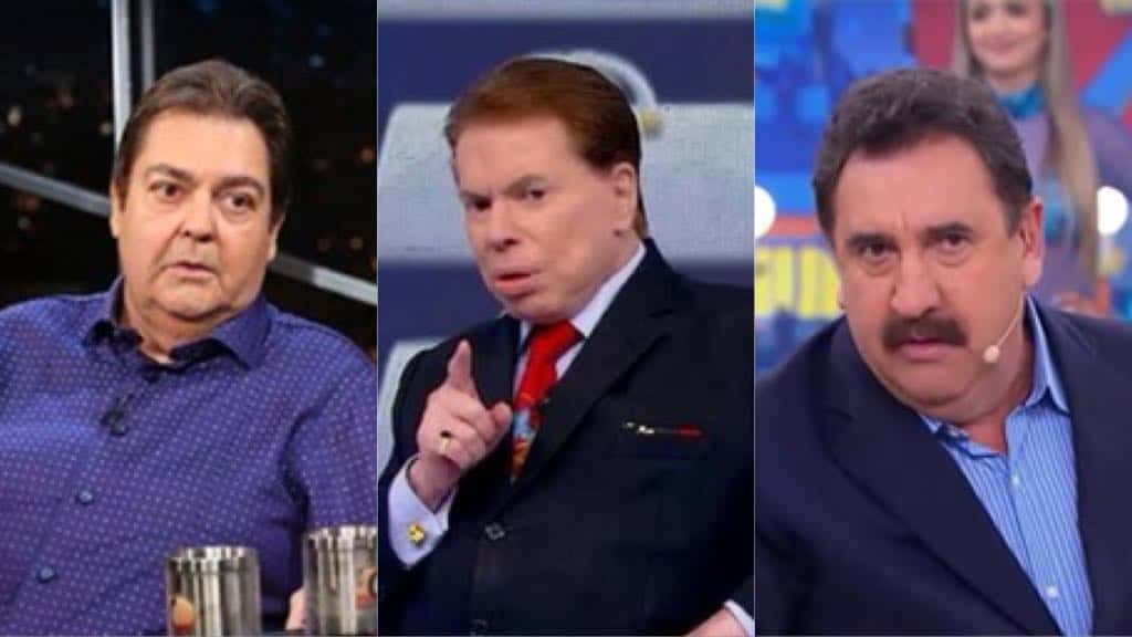 Fausto Silva, Ratinho e Silvio Santos, falam o que querem, mas também escutam o que não querem (Foto: Montagem TV Foco)