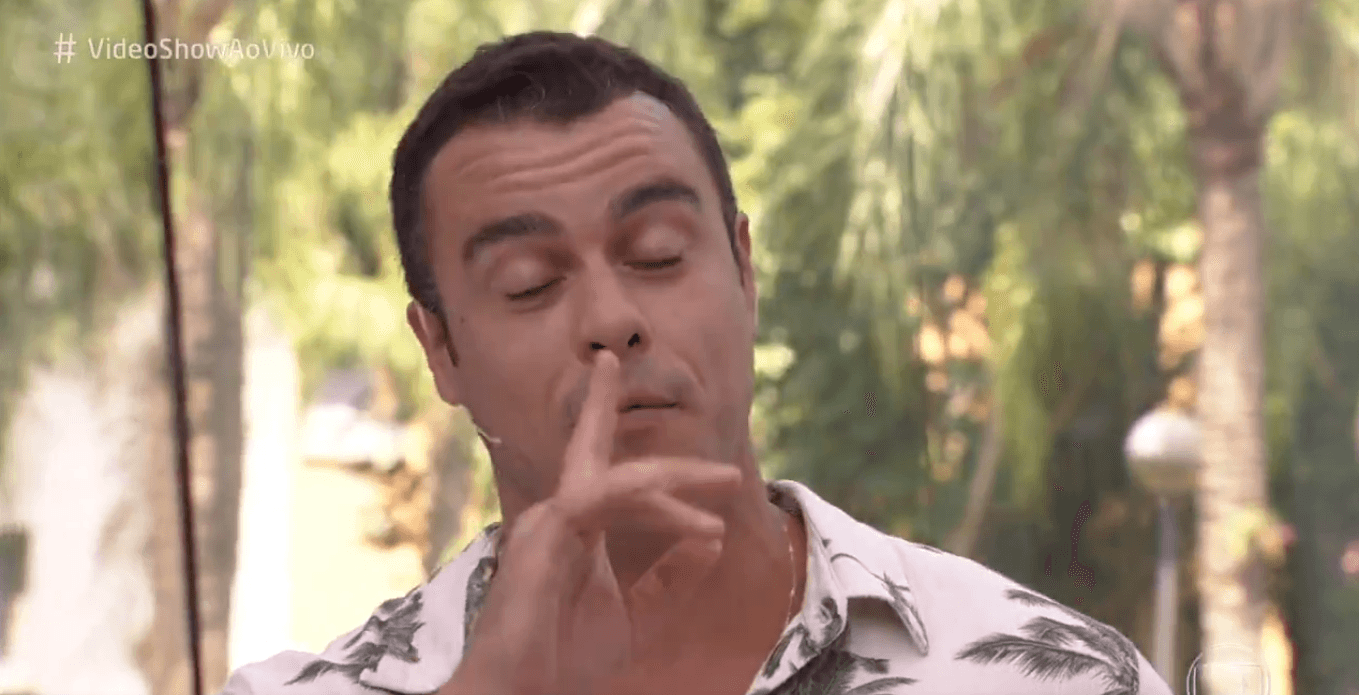 O apresentador Joaquim Lopes no Vídeo Show. (Foto: Reprodução)