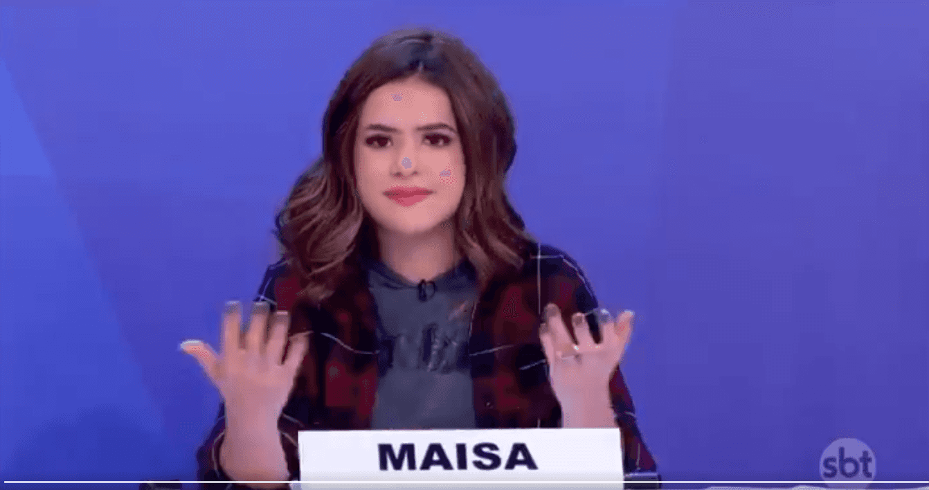 Maisa Silva responde a pergunta quente de Silvio Santos. (Foto: Reprodução)