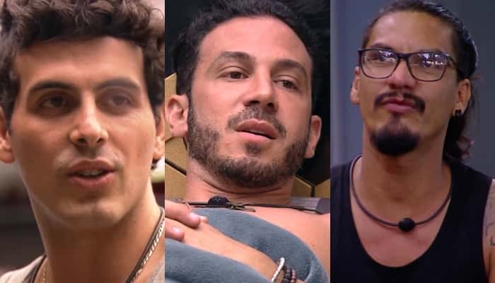 Maycon, Gustavo e Vanderson no BBB19 (Fotos: Reprodução/Globo)
