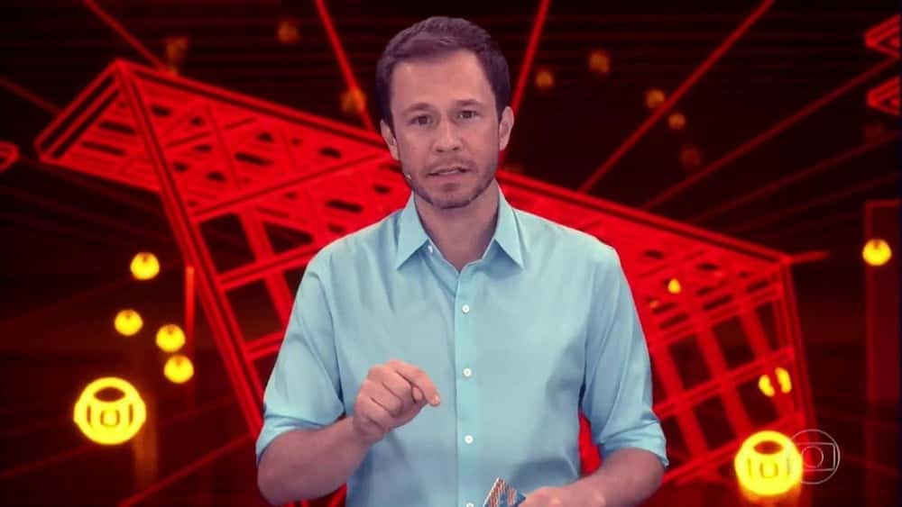 O apresentador Tiago Leifert no BBB19 (Foto: Reprodução/Globo)