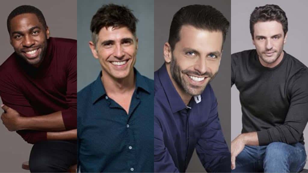 Lázaro Ramos, Reynaldo Gianecchini, Henri Castelli,e Rodrigo Lombardi os "quarentões da Globo (Foto: Divulgação)