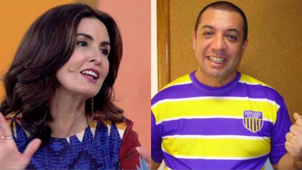 Fátima Bernardes e Bussunda (Foto: Montagem/TV Foco)