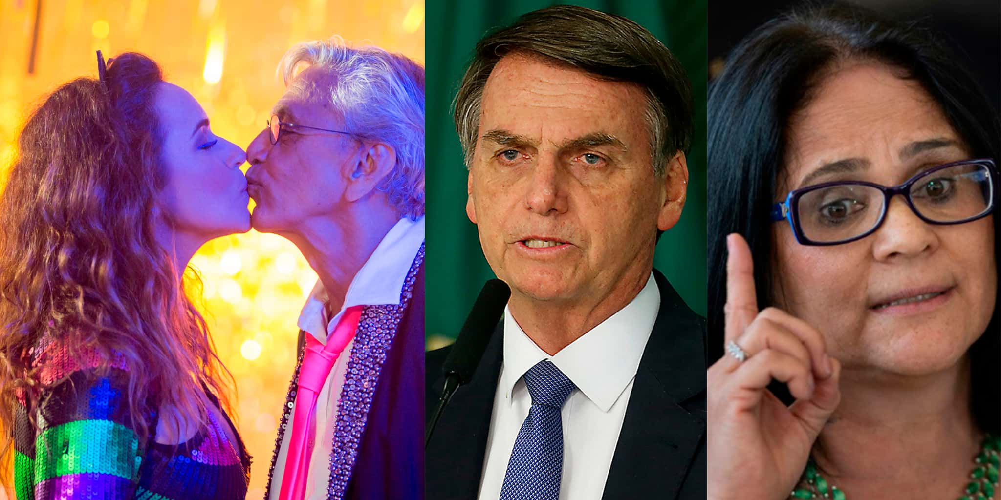Bolsonaro e Damares são criticados em clipe de Daniela Mercury com Caetano Veloso.