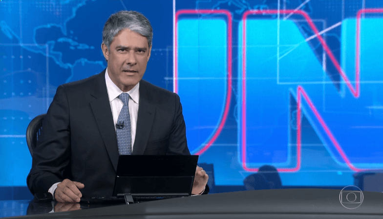 William Bonner no comando do Jornal Nacional da Globo (Foto: Reprodução/Globo)