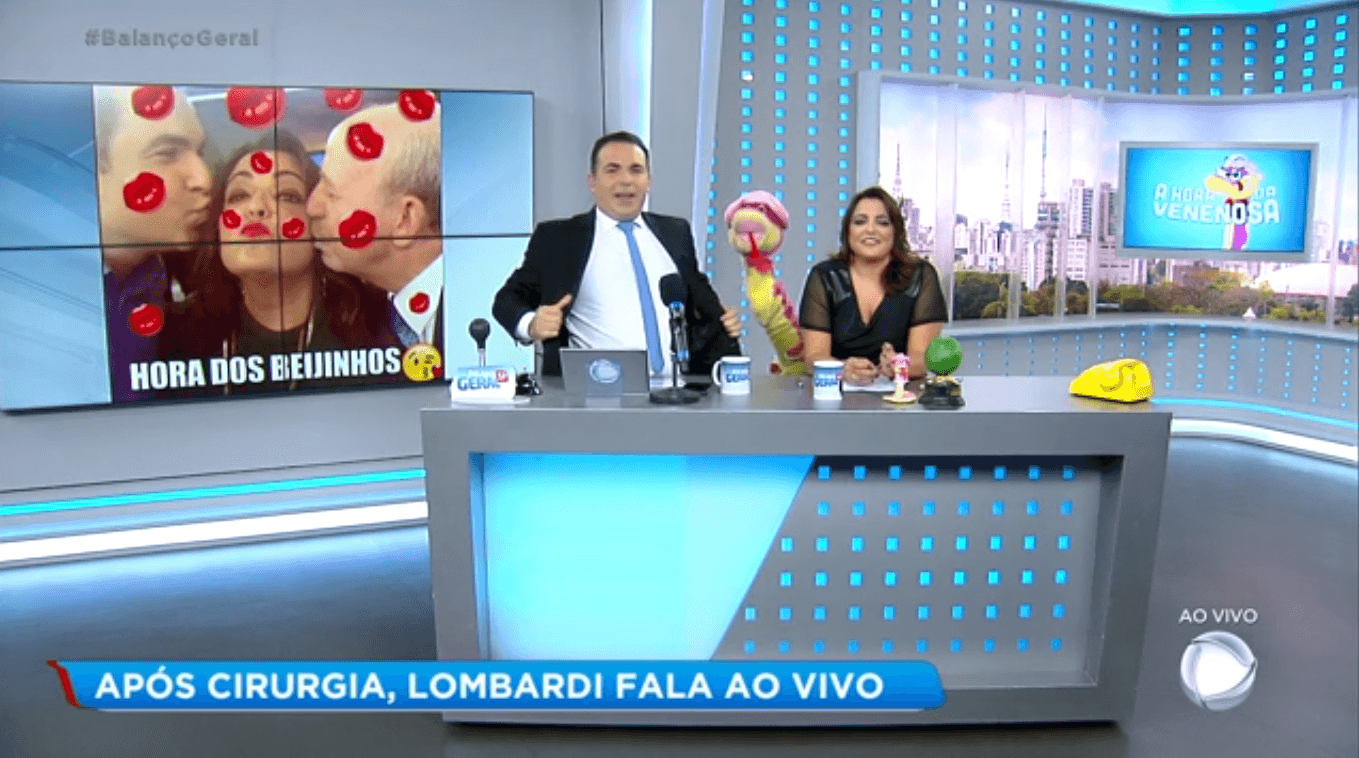 Lombardi falou ao vivo com os colegas. (Foto: Reprodução)