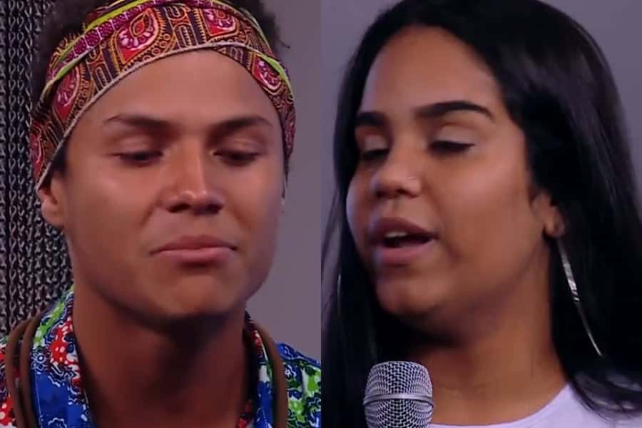 Danrley e a namorada na Globo (Foto: Reprodução)