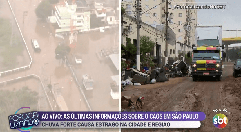 O Fofocalizando deu destaque para o caos em SP nesta segunda-feira, 11. (Foto: Reprodução)