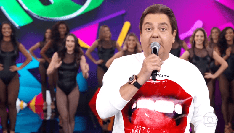 Faustão no comando do Domingão do Faustão (Foto: Reprodução/Globo)