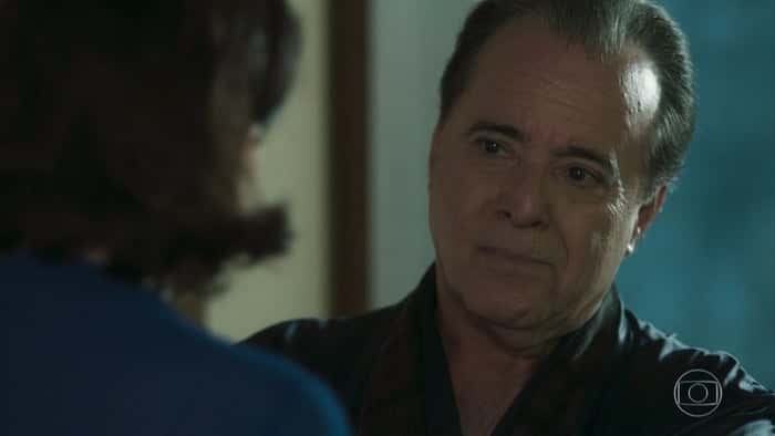 Olavo (Tony Ramos) e Valentina (Lília Cabral) em cena de O Sétimo Guardião (Foto: Reprodução/Globo)