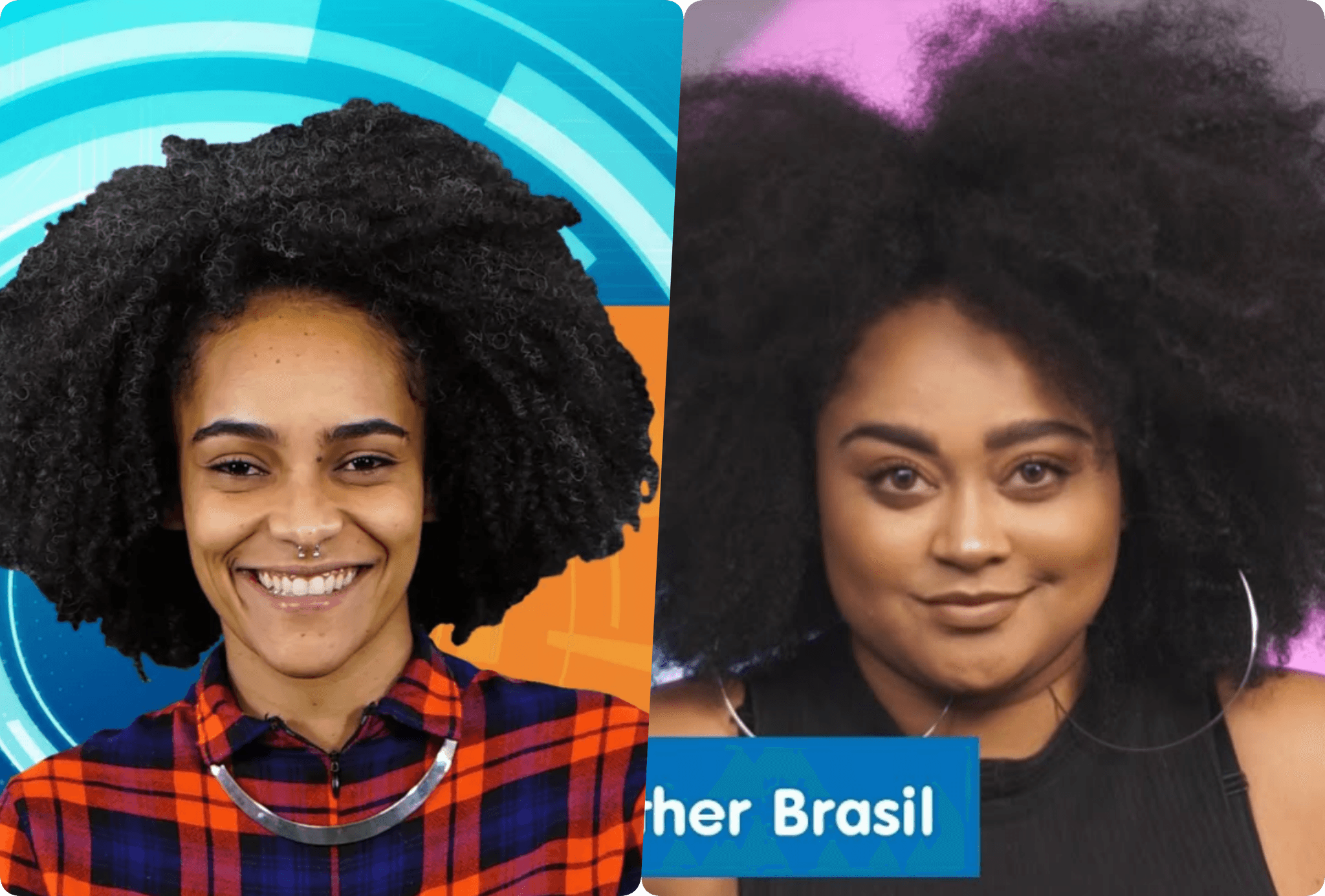Gabi e Rizia no paredão do BBB19 da Globo (Foto montagem: TV Foco)