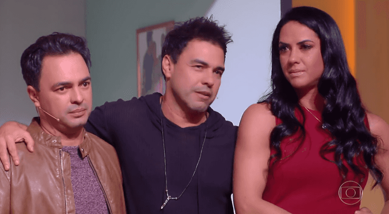 Zezé Di Camargo e Graciele Lacerda no Tamanho Família (Foto: Reprodução/Globo)