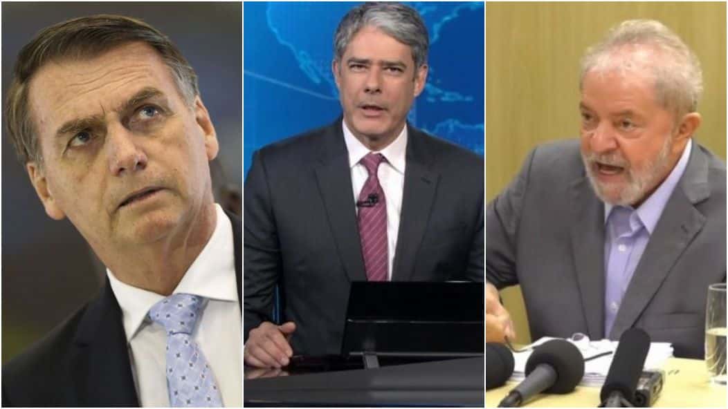 Jair Bolsonaro, William Bonner e Lula - destaques na Globo (Foto: Reprodução/Montagem)