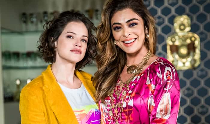 Josiane (Agatha Moreira) e Maria da Paz (Juliana Paes) em A Dona do Pedaço (Foto: Globo/João Miguel Júnior)