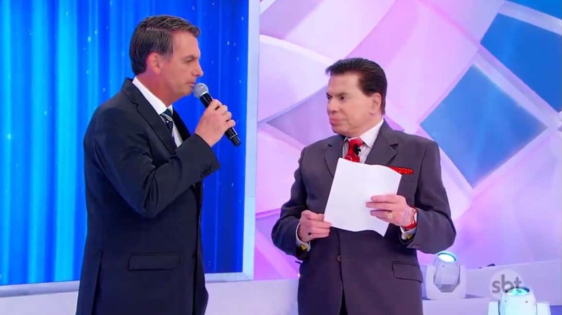 O presidente Jair Bolsonaro ao lado de Silvio Santos (Foto: Reprodução/SBT)