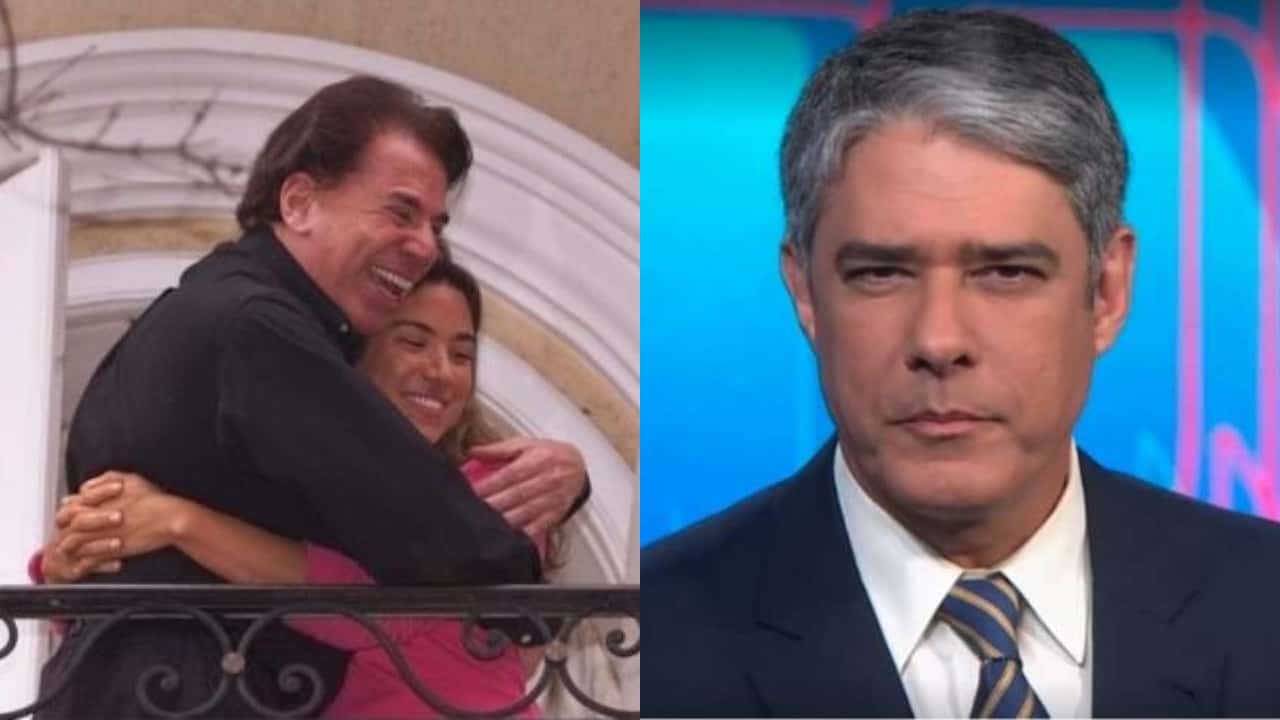 Silvio Santos, Patrícia Abravanel e William Bonner (Foto: Montagem/TV Foco)