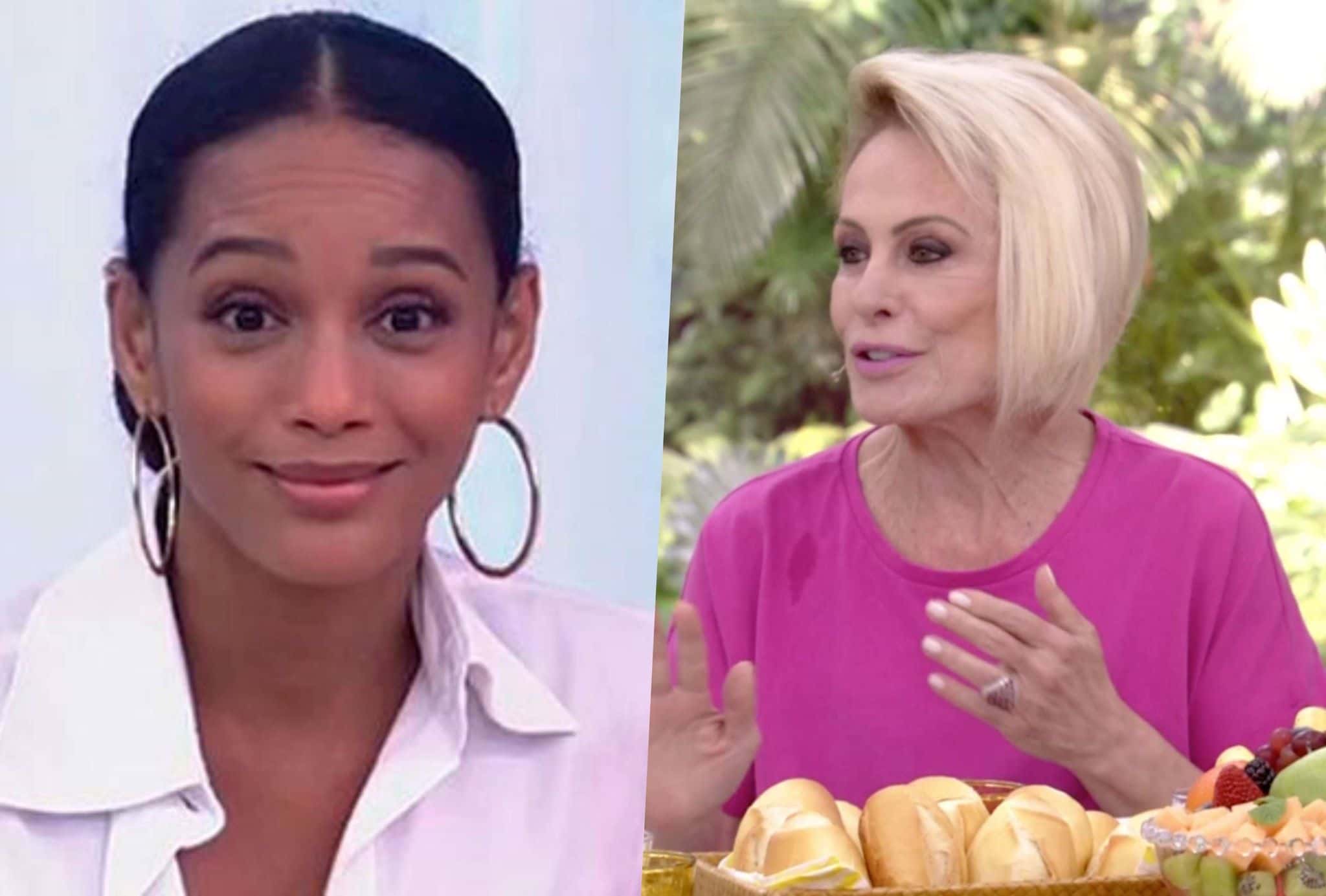 Ana Maria Braga e Taís Araújo viveram um climão ao vivo na TV (Foto reprodução)