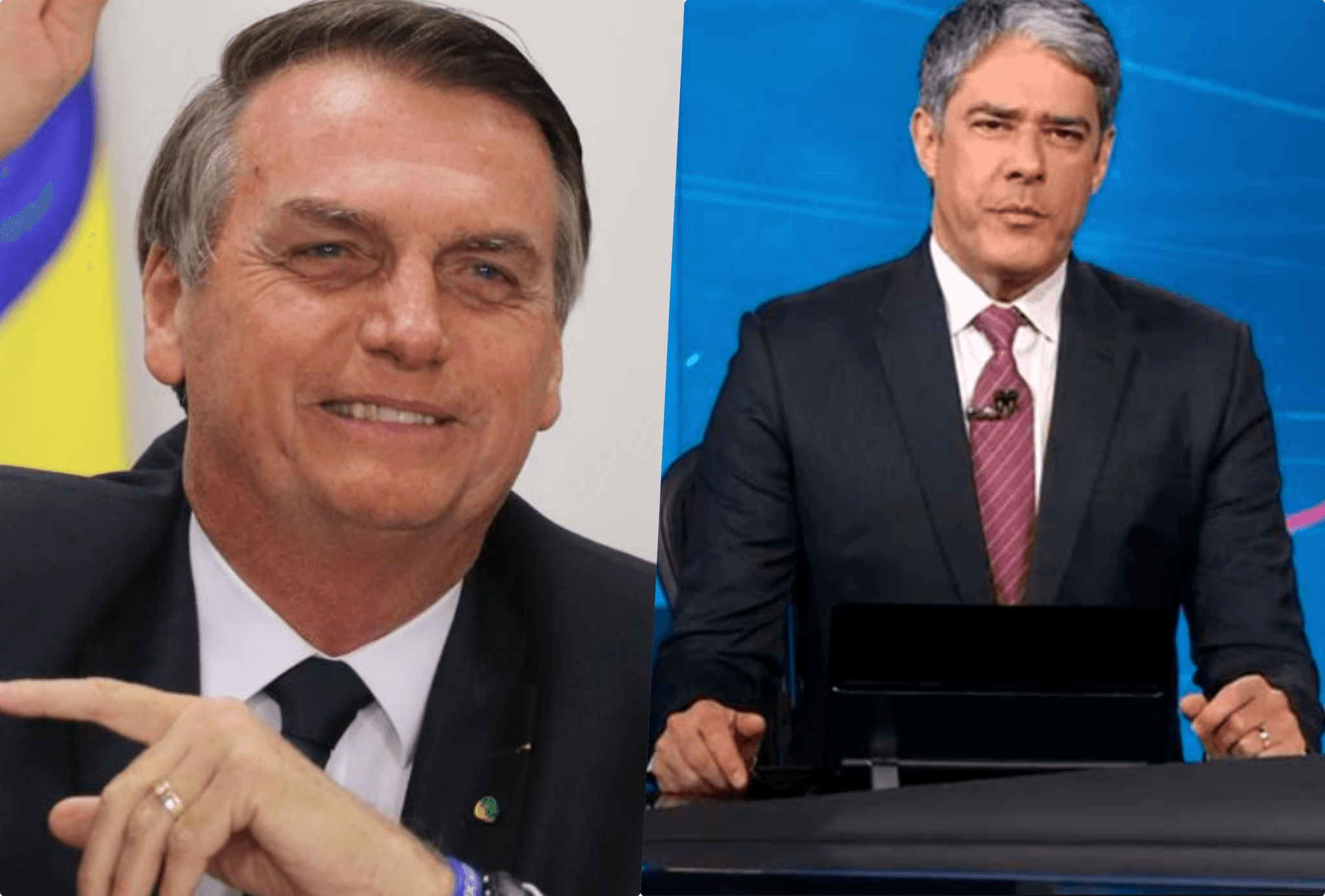 William Bonner e Jair Bolsonaro (Foto: Montagem)