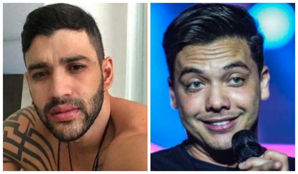 O cantor sertanejo Gusttavo Lima e Wesley Safadão (Foto: Montagem)