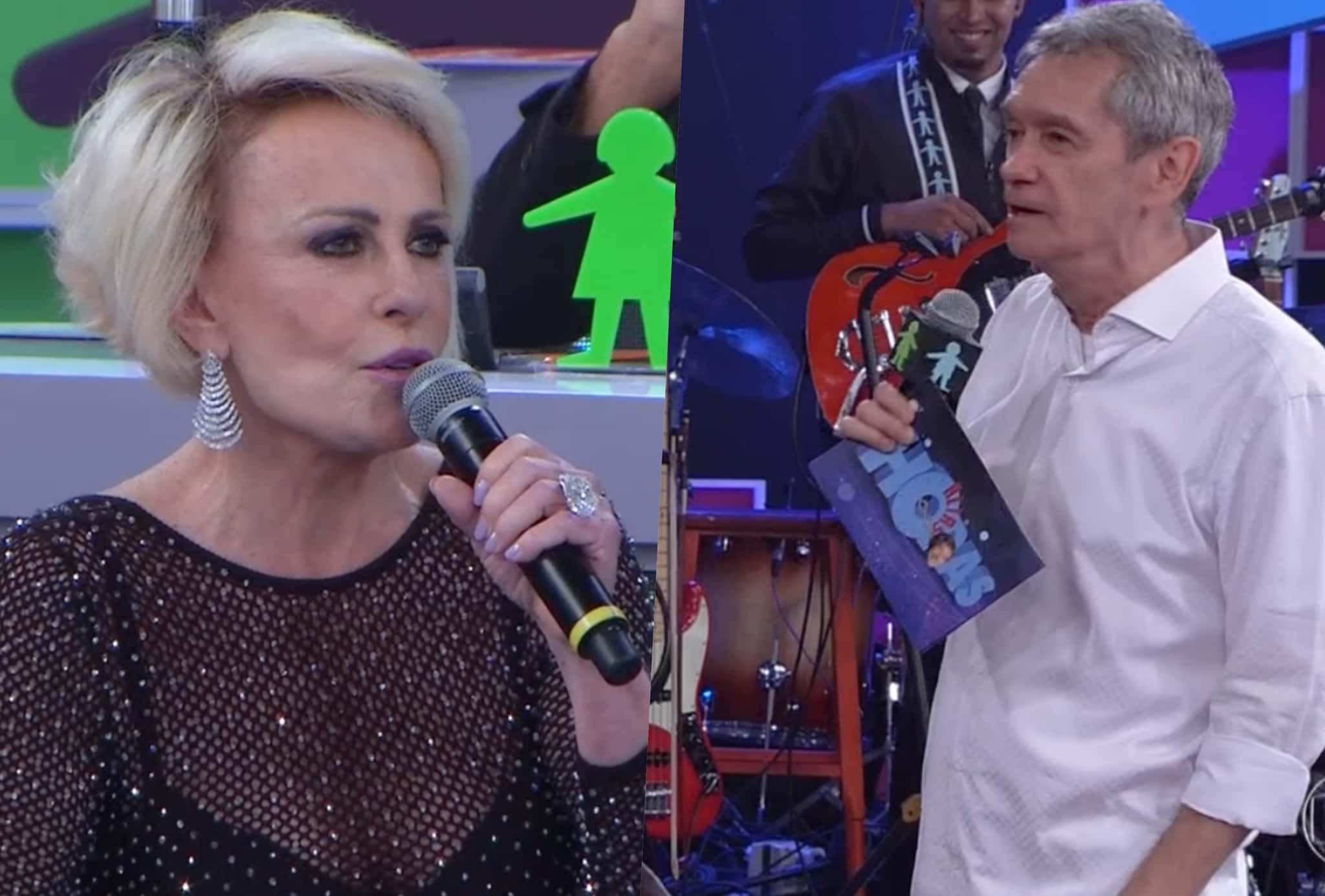 Ana Maria Braga teve segredo exposto ao vivo no Altas Horas da Globo (Foto montagem: TV Foco)