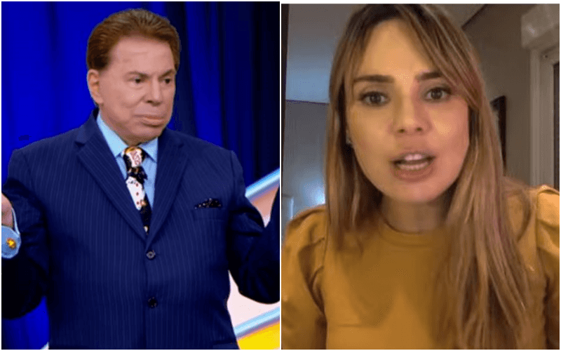 A apresentadora do SBT Brasil, Rachel Sheherazade e Silvio Santos (Foto: Montagem TV Foco)