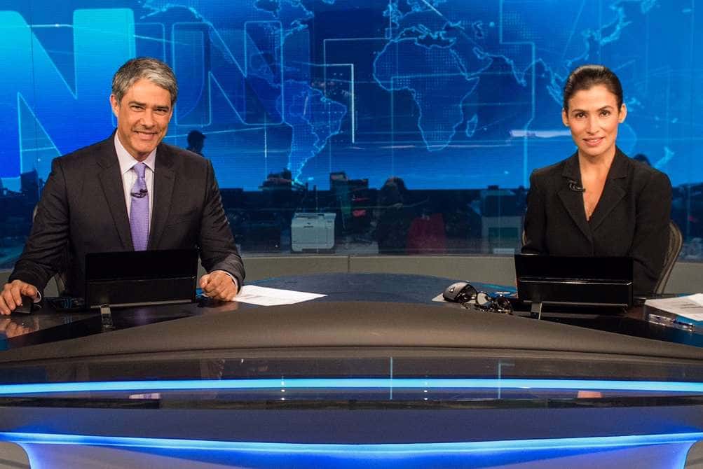 William Bonner e Renata Vasconcellos no Jornal Nacional (Foto: Reprodução/TV Globo)