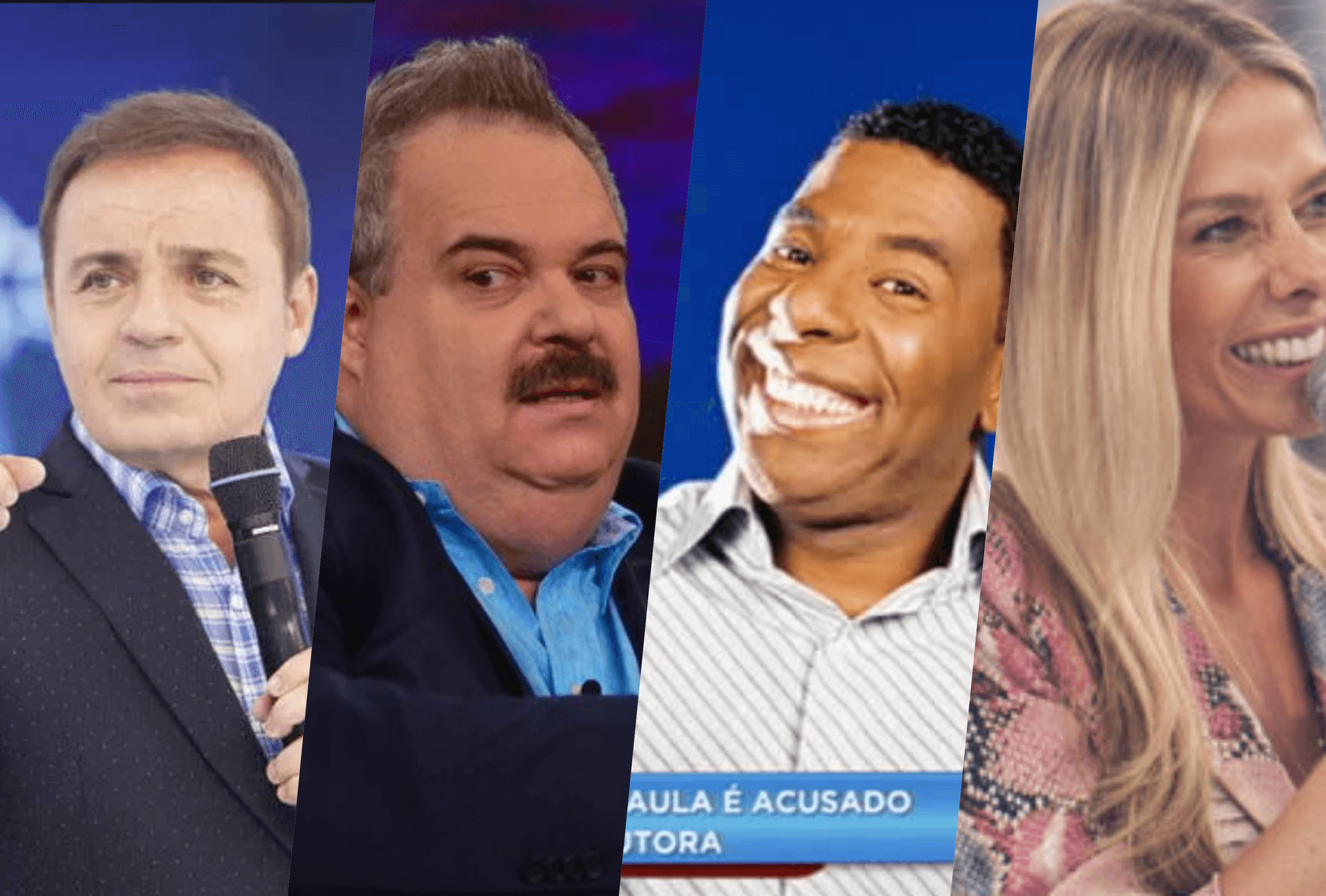 Com fim do Domingo Show, Gugu, Netinho, Gilberto Barracos e Adriane Galisteu podem comandar programa na Record (Foto montagem)