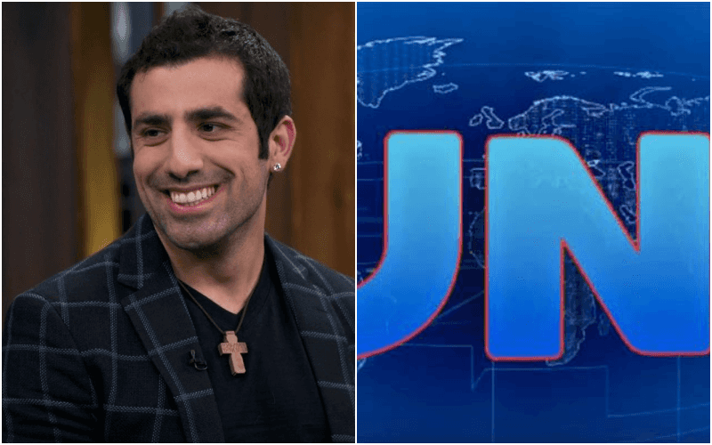 Kaysar aparece em Jornal Nacional da Globo e assusta fçãs (Montagem TV Foco)