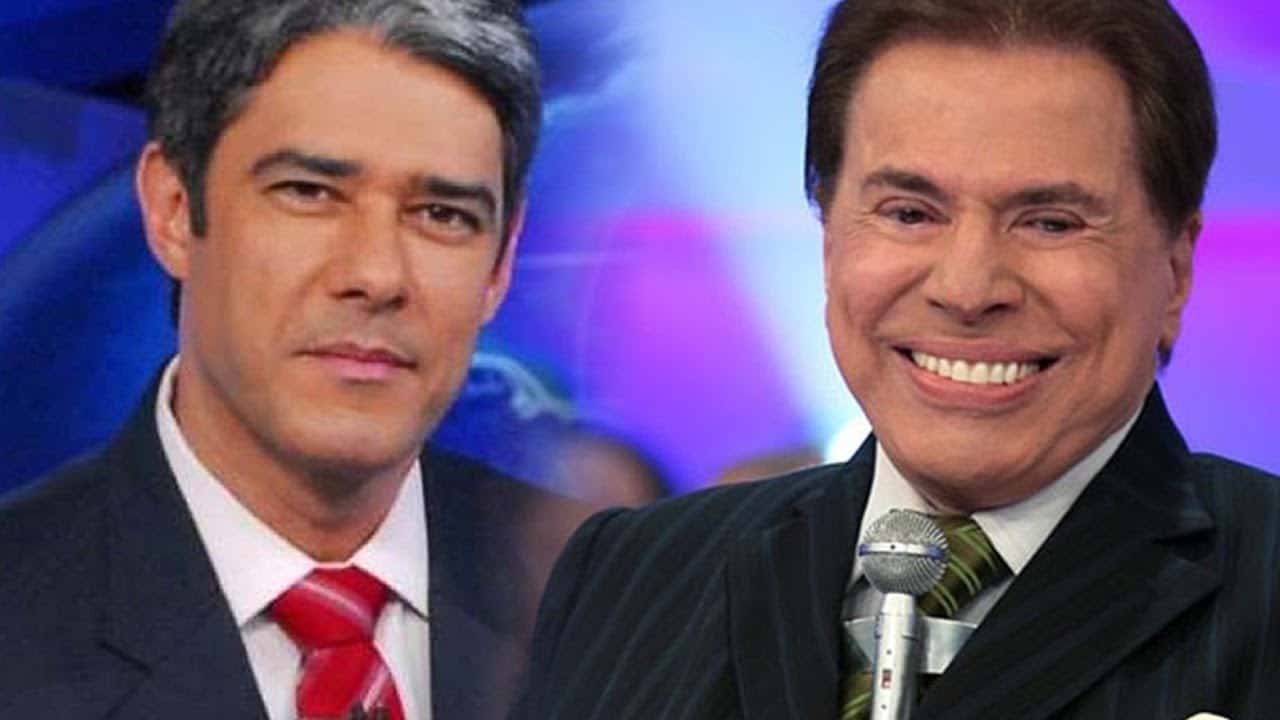 William Bonner aparece em programa de Silvio Santos para debochar de matéria (Montagem: TV Foco)